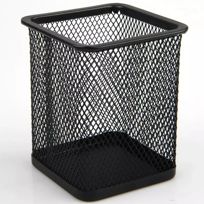 Rectangular Mesh Style Pen Ruler Holder Desk Organizer for Office #6702