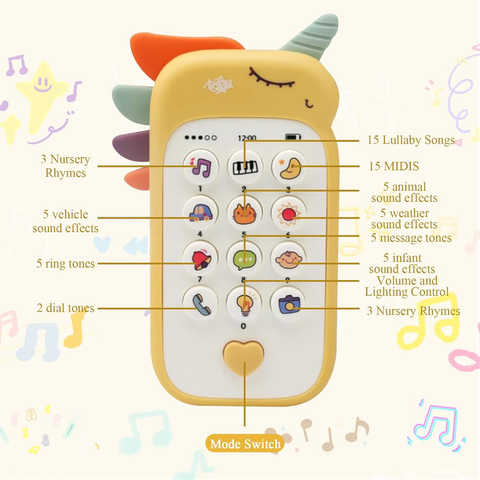 Children's Mobile Phone Toy Mobile Phone Baby Mobile Phone Children's Mobile Phone Play Mobile Phone Toy Mobile Phone Baby Phone Toy Mobile Phone with Music Lights, Sound, Laughing Songs