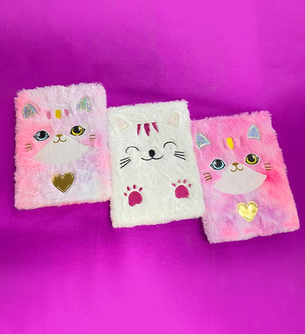 FANCY NOTE BOOK No-12-26 FURR CAT (1PCS)