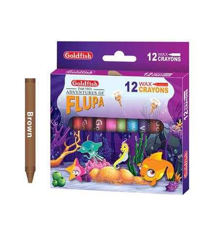 Goldfish 9mm Wax Crayons (12Pcs)