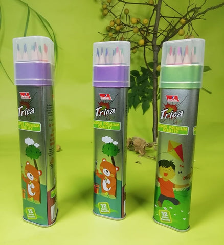 BAHADUR TRICA COLOR PENCIL TIN (12COLORS)