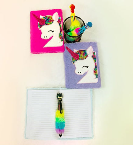 FANCY NOTE BOOK No-12-90  FURR UNICORN (1PCS)